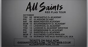 All Saints - Our Red Flag Tour 2016 is on sale NOW!...