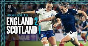 England 2-1 Scotland | Kirsty Hanson Scores in Sunderland Defeat | UEFA Women's Nations League
