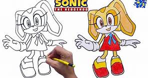 How to Draw Cream the Rabbit Step by step | Sonic the hedgehog