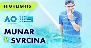 Match Highlights: Jaume Munar v Dalibor Svrcina - Australian Open 2023 | Wide World of Sports