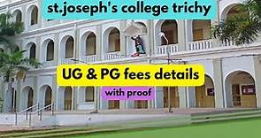 St.joseph college Trichy fees details for UG and PG program #sjctrichy