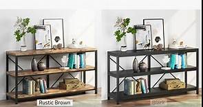 Tribesigns Sofa Table, 3 Tiers TV Console TV Stand Long Sofa Table with Storage Shelves for Hallyway, Living Room, 55 Inch