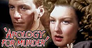 Apology for Murder 1945 Film Noir Hugh Beaumont Ann Savage Russell Hicks "blatant rip-off"