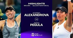 Ekaterina Alexandrova vs. Jessica Pegula | 2024 Miami Quarterfinal | WTA Match Highlights
