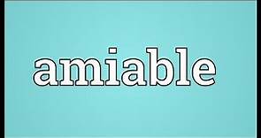 Amiable Meaning