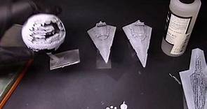 Painting Bandai Star Wars Death Star, Star Destroyers, and Super Star Destroyer