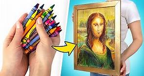 Cómo dibujar a la Mona Lisa con crayolas 🖍