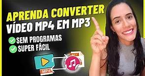 Como CONVERTER VÍDEO MP4 para MP3 - Grátis e Online - SUPER FÁCIL