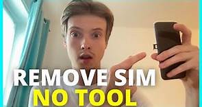 How To Remove SIM Card Without Tool (ANY PHONE)