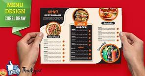 Restaurant menu Design in CorelDraw Adobe tutorial
