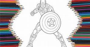 CAPTAIN AMERICA COLORING | Capitain America Coloring Page