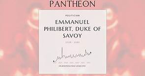 Emmanuel Philibert, Duke of Savoy Biography - Duke of Savoy from 1553 to 1580
