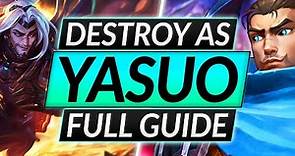 ULTIMATE YASUO GUIDE - INSANE Combos, Tricks, Builds and More - LoL Champion Tips