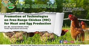 Promotion of Technologies of Free Range Chicken FCR for Meat and Egg Production P2