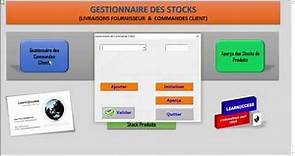 Excel - Gestionnaire des Commandes/Livraison et Suivi de Stock