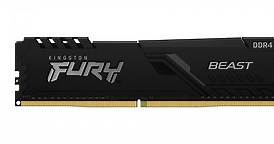 Memoria RAM Fury Beast DDR4 gamer color negro  8GB 1 Kingston KF432C16BB/8 - $ 399