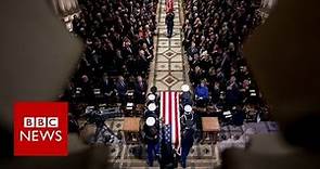 George HW Bush Funeral: Ceremony begins- BBC News
