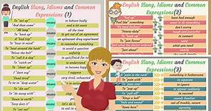 100  Popular Slang Words, Idioms and Expressions in English
