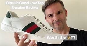 Gucci Classic Green Ace Leather Low Top Sneaker Review, Unboxing + On Foot