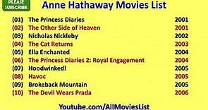 Anne Hathaway Movies List