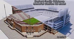 Gaylord Family Oklahoma Memorial Stadium 3D Model (video preview)
