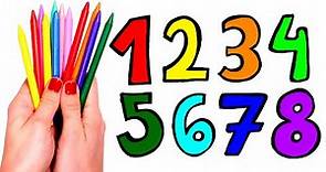 Dibuja y colorea los Números del 1 al 8 1️⃣🎨8️⃣ Aprende los números.
