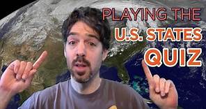 Playing the US States Quiz on Sporcle