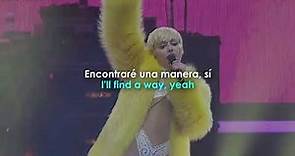 Miley Cyrus - On My Own // Lyrics + Español [Live at the Bangerz Tour]