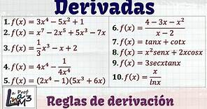 La Derivada y las reglas de derivación | 10 Ejercicios explicados desde cero | La Prof Lina M3