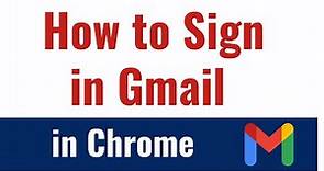 how to sign in gmail in chrome