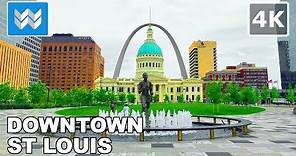 Walking tour of Downtown St Louis, Missouri 【4K】