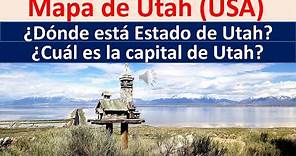 Mapa de Utah Estados Unidos. Capital de Utah. Donde esta Utah. Utah state map