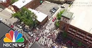 Drone Captures Video Of Car Plowing Into Crowd In Charlottesville | NBC News