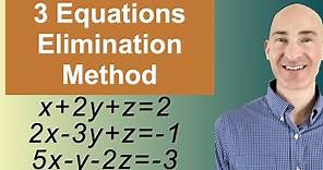 Solving Systems of 3 Equations Elimination