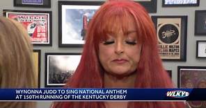 Wynonna Judd performing national anthem at Kentucky Derby 150