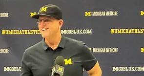 Jim Harbaugh press conference after Michigan beat Ohio St: 9 min. of shoutouts for players & coaches