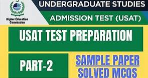 USAT Test preparation complete MCQS Solution with Examples