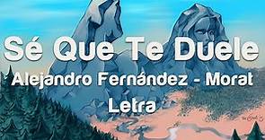 Sé Que Te Duele | Alejandro Fernández - Morat | Letra
