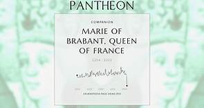 Marie of Brabant, Queen of France Biography - Queen consort of France