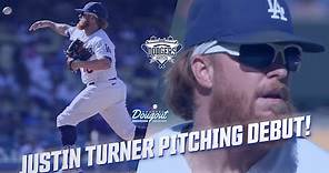 Justin Turner Awesome Pitching Debut! Breakdown & Highlights!