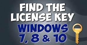 How to Find the License Key For Activating Your PC or Laptop.Find Your Windows 7, 8 & 10 Product Key