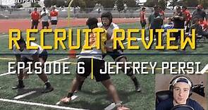 Jeffrey Persi (OT) || Recruit Review 2020 || Episode 6 - 6'8 300LB already??