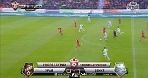 Oleg Shatov's goal. FC Ural vs Zenit | RPL 2016/17