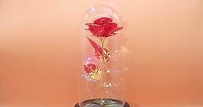 Red Forever Glass Rose