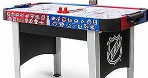 48" Mid-Size NHL Rush Indoor Hover Hockey Game Table; Easy Setup, Air-Powered Play with LED Scoring, Multicolored