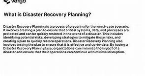 Disaster Recovery Planning 101