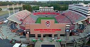 Carter Finley Stadium Aerial Video in 4K - Home of NC State Wolfpack Football