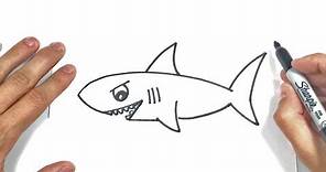 Cómo dibujar un Tiburon Paso a Paso y fácil