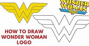 How To Draw Wonder Woman Logo - EASY - Step-By-Step