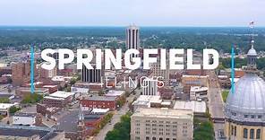 Springfield - state capital of Illinois. | 4K drone footage